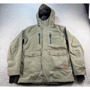 Quiksilver Jacket Mens Large Green Military Patina Utility Dry Flight 15K Hooded
